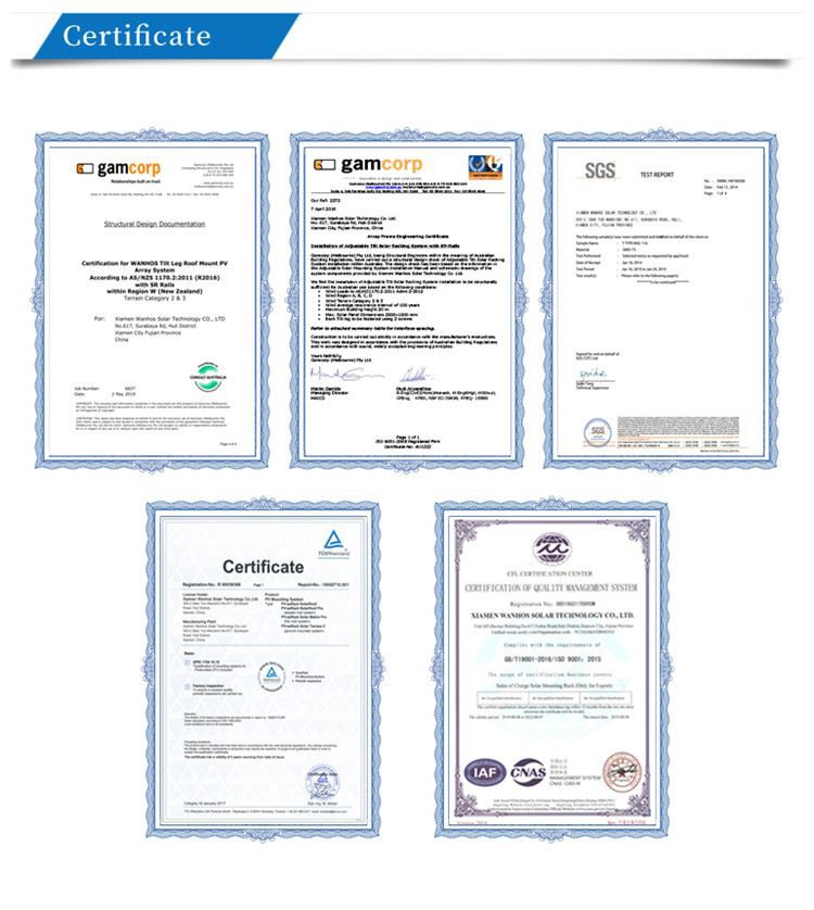 certificate of abs solar bracket certificate of abs solar bracket