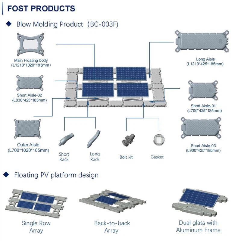 Floating Solar Panel System Mounting Brackets